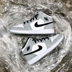 Nike Air Jordan 1 Mid Light Smoke Grey AJ Shoes
