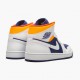Nike Air Jordan 1 Mid Royal Blue Laser Orange AJ Shoes