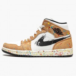 Nike Air Jordan 1 Mid SE Brushstroke AJ Shoes