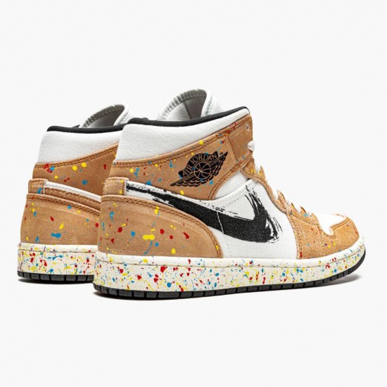 Nike Air Jordan 1 Mid SE Brushstroke AJ Shoes