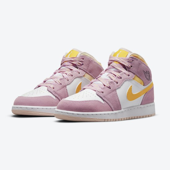 Nike Air Jordan 1 Mid SE GS Arctic Pink AJ Shoes