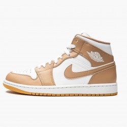 Nike Air Jordan 1 Mid Tan Gum AJ Shoes