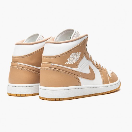 Nike Air Jordan 1 Mid Tan Gum AJ Shoes