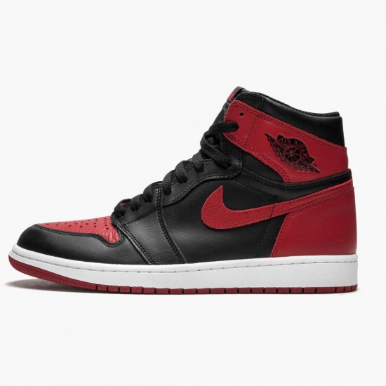 Nike Air Jordan 1 Retro High OG Banned Bred AJ Shoes