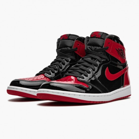 Nike Air Jordan 1 Retro High OG Patent Bred Red AJ Shoes