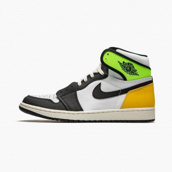 Nike Air Jordan 1 Retro High White Black Volt University Gold AJ Shoes