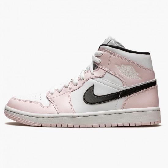 Nike Air Jordan 1 Mid Barely Rose AJ Shoes