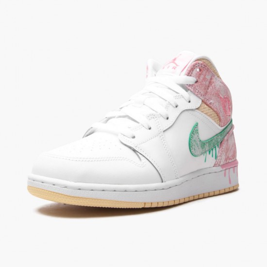 Nike Air Jordan 1 Mid SE GS Ice Cream AJ Shoes