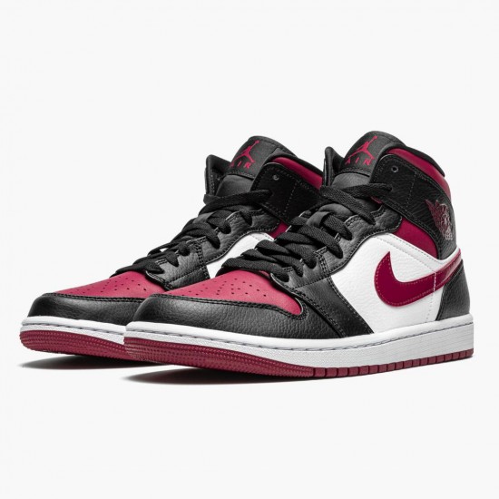 Nike Air Jordan 1 Mid Bred Toe AJ Shoes