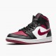 Nike Air Jordan 1 Mid Bred Toe AJ Shoes