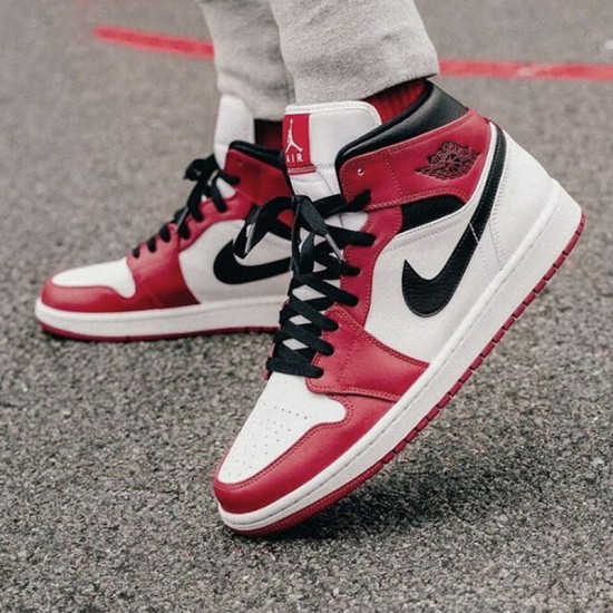 Nike Air Jordan 1 Mid Chicago 2020 AJ Shoes