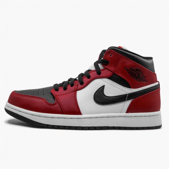 Nike Air Jordan 1 Mid Chicago Black Toe AJ Shoes