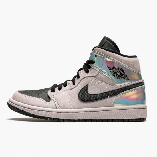 Nike Air Jordan 1 Mid Dirty Powder Iridescent Barely AJ Shoes