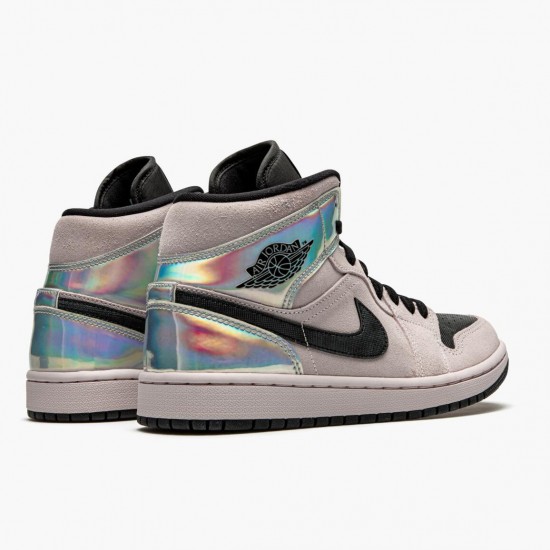 Nike Air Jordan 1 Mid Dirty Powder Iridescent Barely AJ Shoes