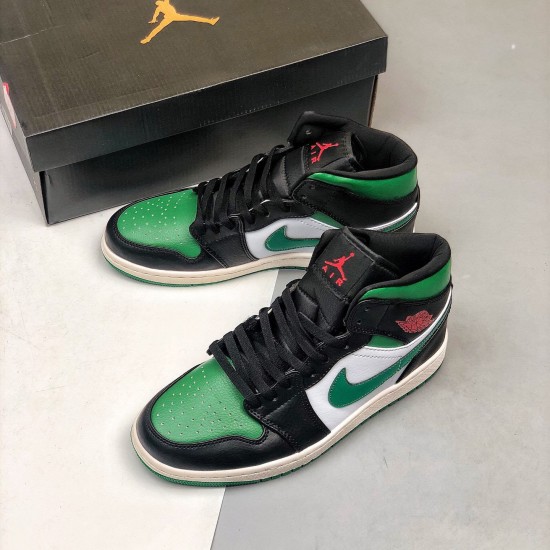 Nike Air Jordan 1 Mid Pine Green AJ Shoes