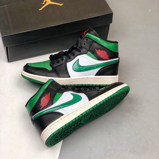 Nike Air Jordan 1 Mid Pine Green AJ Shoes