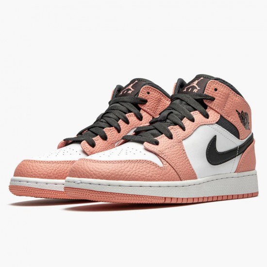 Nike Air Jordan 1 Mid Pink Quartz AJ Shoes