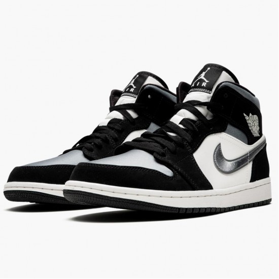 Nike Air Jordan 1 Mid Satin Grey AJ Shoes