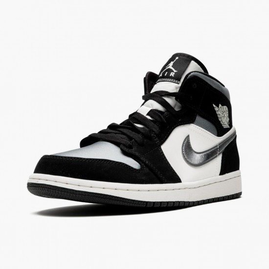 Nike Air Jordan 1 Mid Satin Grey AJ Shoes