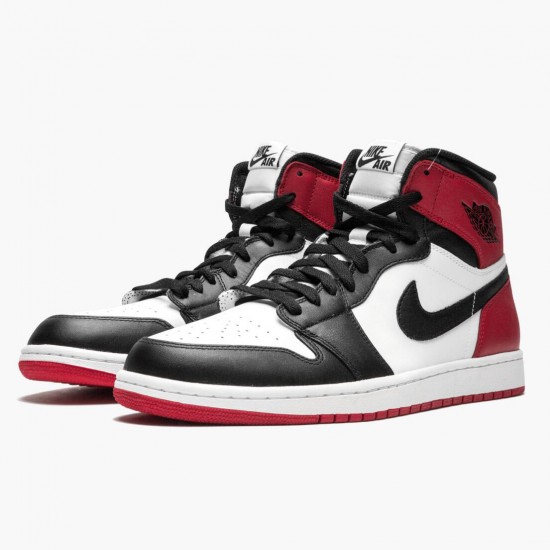 Nike Air Jordan 1 Retro High Black Toe AJ Shoes