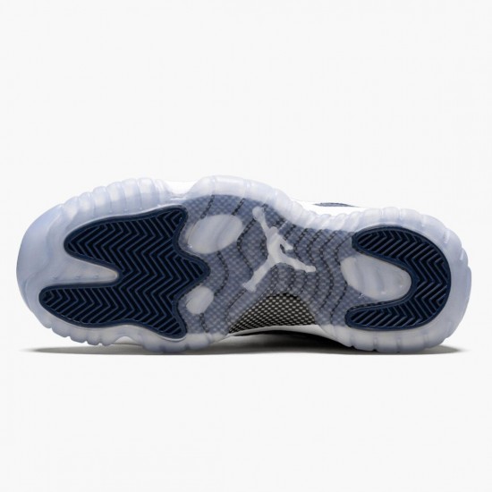 Nike Air Jordan 11 Low Navy Snakeskin AJ Shoes