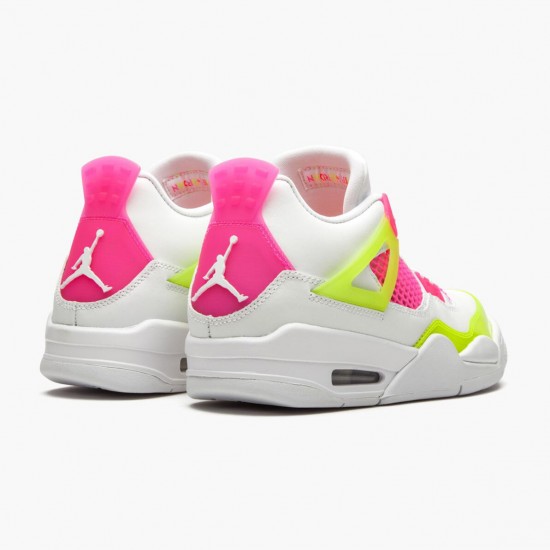 Nike Air Jordan 4 Retro White Lemon Pink AJ Shoes