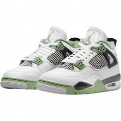 Nike Air Jordan 4 Retro White Oil Green Dark Ash AJ Shoes