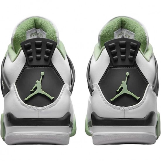 Nike Air Jordan 4 Retro White Oil Green Dark Ash AJ Shoes