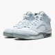 Nike Air Jordan 5 Retro Bluebird With Silver White AJ Shoes