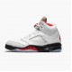 Nike Air Jordan 5 Retro Fire Red Silver Tongue AJ Shoes