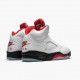 Nike Air Jordan 5 Retro Fire Red Silver Tongue AJ Shoes