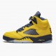 Nike Air Jordan 5 Retro Michigan 2019 AmarilloCollege Navy AJ Shoes