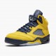 Nike Air Jordan 5 Retro Michigan 2019 AmarilloCollege Navy AJ Shoes