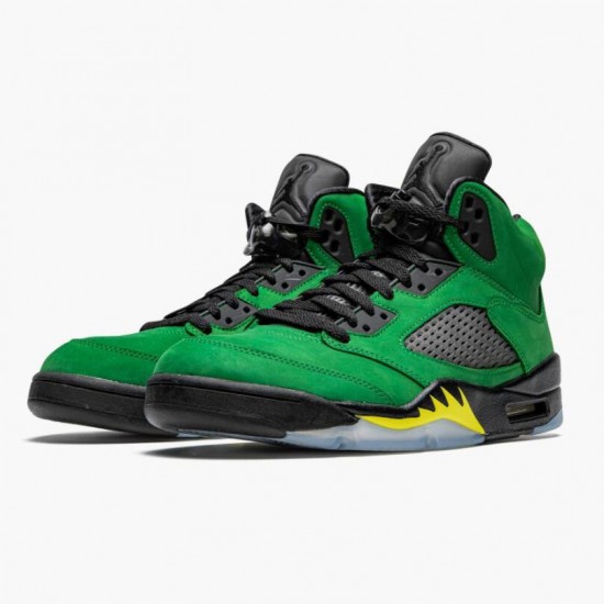 Nike Air Jordan 5 Retro SE Oregon Green Yellow AJ Shoes