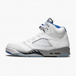 Nike Air Jordan 5 Retro White Stealth AJ Shoes