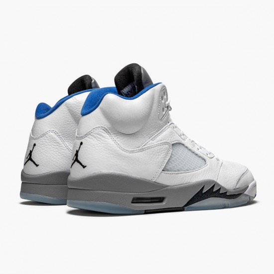 Nike Air Jordan 5 Retro White Stealth AJ Shoes