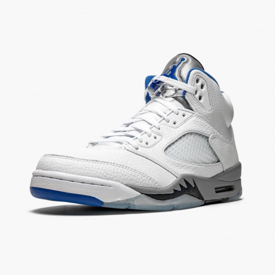 Nike Air Jordan 5 Retro White Stealth AJ Shoes