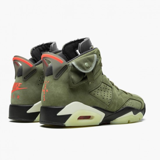 Travis Scott x Nike Air Jordan 6 Retro Olive AJ Shoes