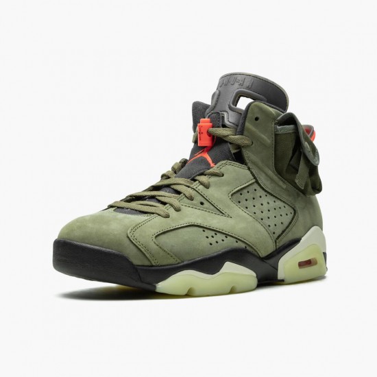 Travis Scott x Nike Air Jordan 6 Retro Olive AJ Shoes