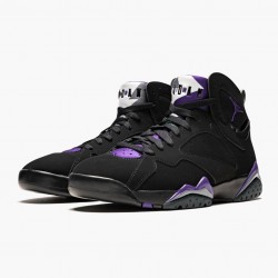 Nike Air Jordan 7 Retro Ray Allen Black Fierce Purpler Dark Stee AJ Shoes