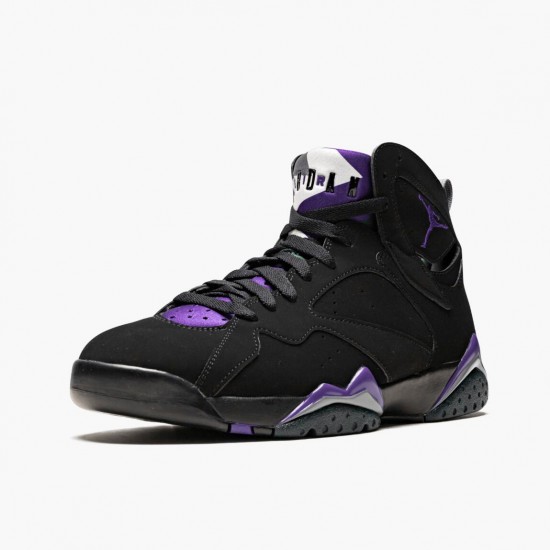 Nike Air Jordan 7 Retro Ray Allen Black Fierce Purpler Dark Stee AJ Shoes