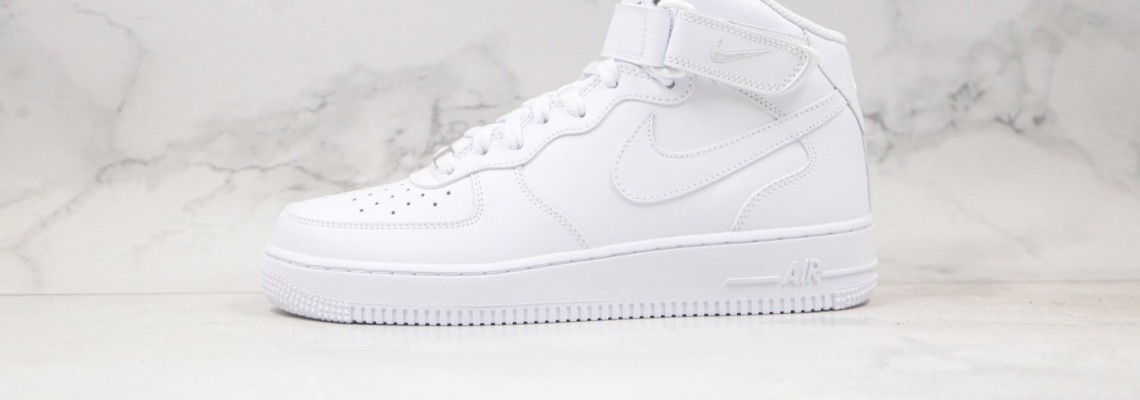 Nike Air Force 1 Mid “All White” Running Shoes