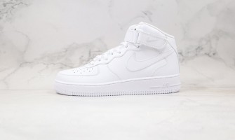 Nike Air Force 1 Mid “All White” Running Shoes