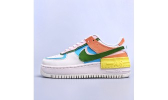 WMNS Air Force 1 Shadow White Multi Orange Custom,Do You Like This Color?