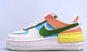 WMNS Air Force 1 Shadow White Multi Orange Custom,Do You Like This Color?