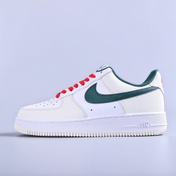 Nike Air Force 1 Low White "Beige Green Red"