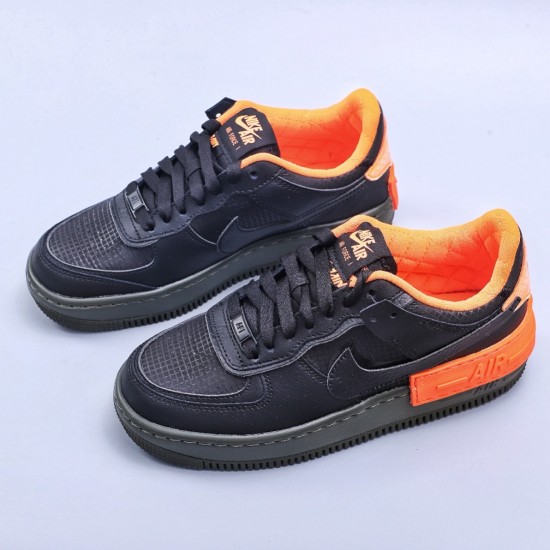 WMNS Air Force 1 Shadow Black Hyper Crimson Cargo Khaki