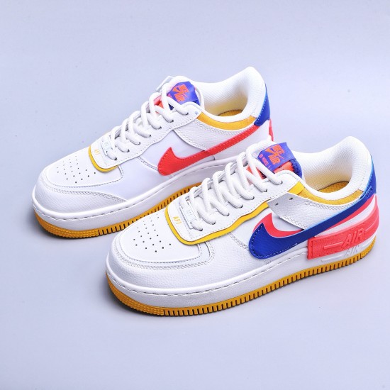 WMNS Air Force 1 Shadow White Flash Crimson Astronomy Blue