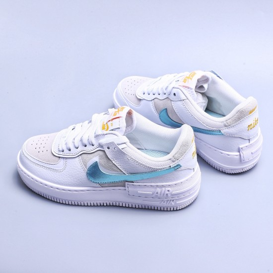 WMNS Air Force 1 Shadow White Hydrogen Blue