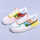 WMNS Air Force 1 Shadow White Multi Orange Custom